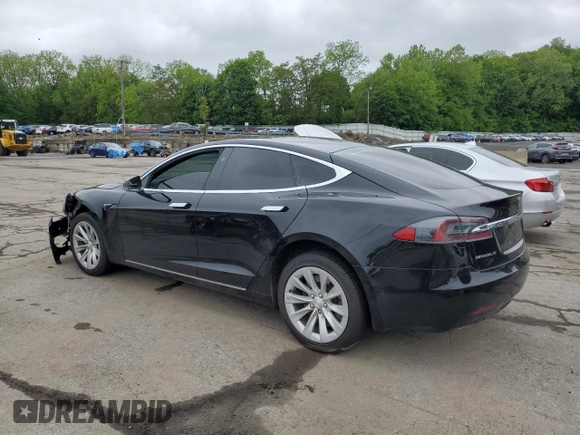 2018 Tesla Model S 75D with VIN 5YJSA1E22JF234262, listed as a Copart auction lot 57954755 with 62,375 mi miles and Salvage title. Bid and sale history available at DreamBid. Image 2.