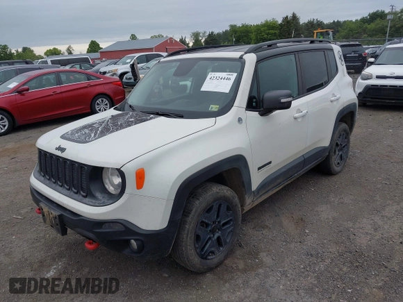 2017 Jeep Renegade Trailhawk with VIN ZACCJBCB5HPE81453, listed as a IAAI auction lot 42324446 with 99,710 mi miles and . Bid and sale history available at DreamBid. Image 17.