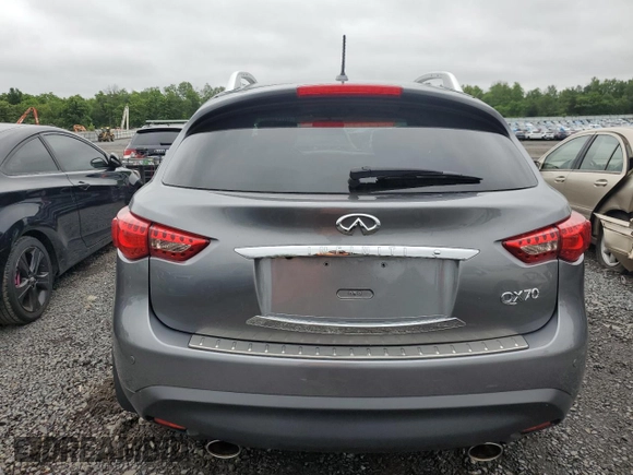 2017 Infiniti QX70 z VIN JN8CS1MW9HM416018, wystawiony jako Copart lot #60274225 z przebiegiem 45 125 mil mil oraz Szkoda całkowita • Salvage title. Historia ofert i sprzedaży dostępna na DreamBid. Obrazek 6.