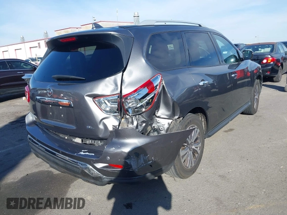 2020 Nissan Pathfinder SL with VIN 5N1DR2CN7LC579593, listed as a IAAI auction lot 41602545 with 62,783 mi miles. Bid and sale history available at carsss.com. Image 4.