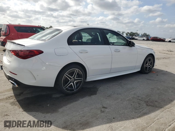 2024 Mercedes-Benz C 300 with VIN W1KAF4GB8RR175791, listed as a Copart auction lot 54392255 with 386 mi miles and Clean Title. Bid and sale history available at carsss.com. Image 3.