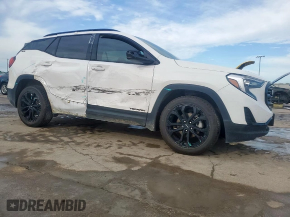 2020 GMC Terrain SLE with VIN 3GKALMEV6LL332463, listed as a Copart auction lot 58724805 with 98,723 mi miles and Salvage title. Bid and sale history available at DreamBid. Image 4.