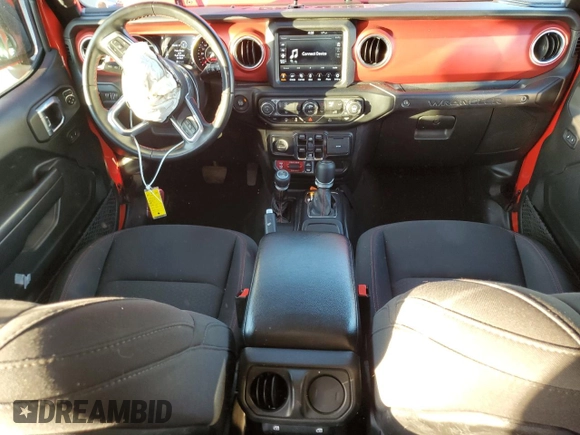 2022 Jeep Wrangler Unlimited Rubicon with VIN 1C4HJXFN5NW129979, listed as a Copart auction lot 88922175 with 36,578 mi miles and Salvage title. Bid and sale history available at DreamBid. Image 8.