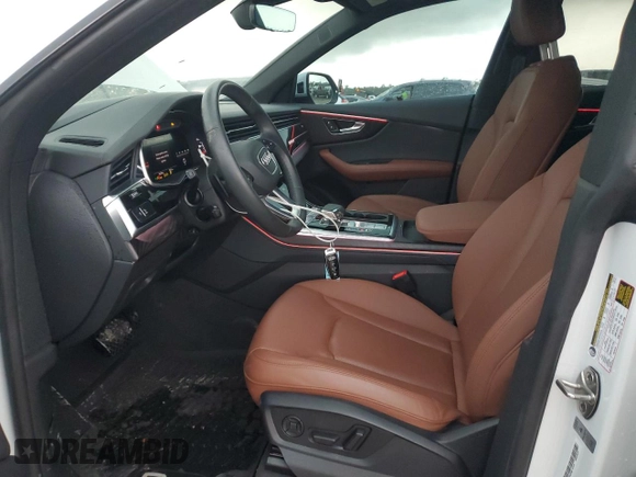 2022 Audi Q8 Prestige with VIN WA1FVBF17ND009814, listed as a Copart auction lot 83627874 with 16,294 mi miles and Salvage Title. Bid and sale history available at carsss.com. Image 7.