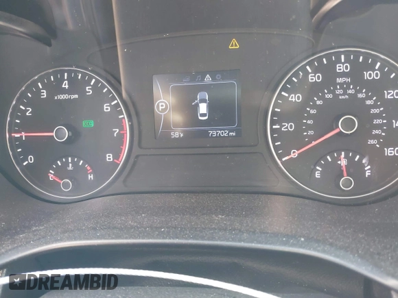 2018 Kia Optima LX with VIN 5XXGT4L32JG205631, listed as a IAAI auction lot 41861172 with 73,702 mi miles. Bid and sale history available at carsss.com. Image 7.