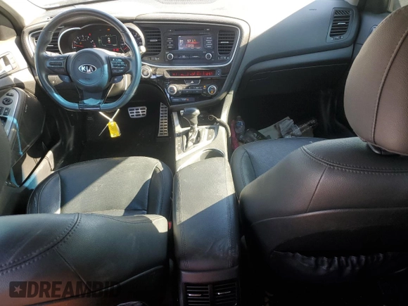 2015 Kia Optima SX Turbo with VIN 5XXGR4A60FG445912, listed as a Copart auction lot 79620894 with 77,354 mi miles and Salvage Title. Bid and sale history available at carsss.com. Image 8.