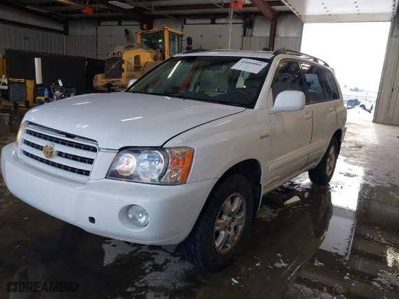 2001 Toyota Highlander with VIN JTEGF21AX10022116, listed as a IAAI auction lot 41604066 with 119,033 mi miles. Bid and sale history available at carsss.com. Image 2.
