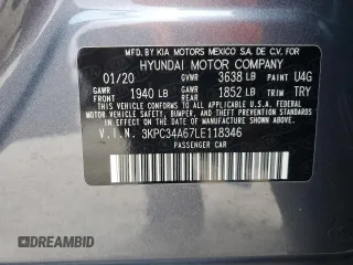 2020 Hyundai Accent Limited with VIN 3KPC34A67LE118346, listed as a Copart auction lot 79717804 with 4,046 mi miles and Clean Title. Bid and sale history available at carsss.com. Image 12.