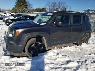 2017 Jeep Renegade Sport with VIN ZACCJAAB2HPF02174, listed as a Copart auction lot 41386555 with 160,503 mi miles and Salvage Title. Bid and sale history available at DreamBid. Image 1.