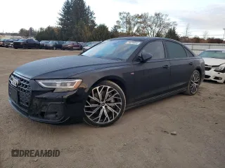 2023 Audi A8 with VIN WAULDAF8XPN010050, listed as a Copart auction lot 78076854 with 36,058 mi miles and Salvage Title. Bid and sale history available at carsss.com. Image 1.