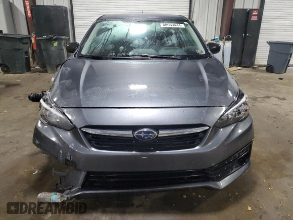2021 Subaru Impreza with VIN 4S3GKAB65M3604356, listed as a Copart auction lot 80659444 with 86,109 mi miles and Salvage Title. Bid and sale history available at carsss.com. Image 5.