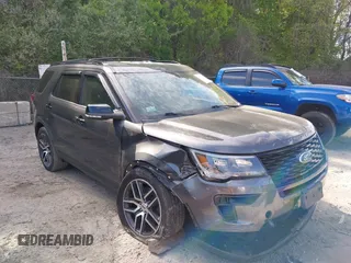 2018 Ford Explorer Sport with VIN 1FM5K8GT9JGC59377, listed as a IAAI auction lot 42233498 with 103,479 mi miles and . Bid and sale history available at DreamBid. Image 1.