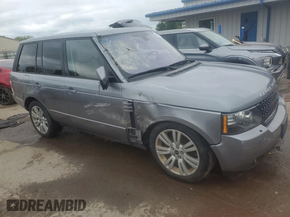 2012 Land Rover Range Rover HSE Lux with VIN SALMF1D44CA384472, listed as a Copart auction lot 60802735 with 130,960 mi miles and Salvage title. Bid and sale history available at DreamBid. Image 4.
