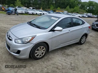 2012 Hyundai Accent GLS with VIN KMHCT4AEXCU137607, listed as a Copart auction lot 57443435 with 116,781 mi miles and Clean title. Bid and sale history available at DreamBid. Image 1.