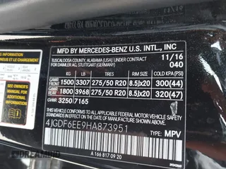 2017 Mercedes-Benz GLS 450 with VIN 4JGDF6EE9HA873951, listed as a IAAI auction lot 42053519 with 96,840 mi miles and . Bid and sale history available at DreamBid. Image 9.