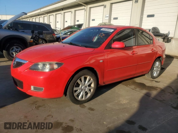 2008 Mazda 3 i Sport with VIN JM1BK12F481832859, listed as a Copart auction lot 42620835 with 193,293 mi miles and Salvage Title. Bid and sale history available at DreamBid. Image 1.