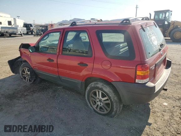 2001 Ford Escape XLS with VIN 1FMYU02161KE97828, listed as a Copart auction lot 62542154 with 186,810 mi miles and Salvage Title. Bid and sale history available at carsss.com. Image 2.