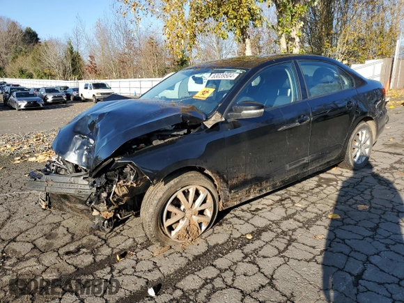 2012 Volkswagen Jetta Sedan SE w/Convenience PZEV with VIN 3VWDP7AJ8CM322350, listed as a Copart auction lot 83039504 with 185,266 mi miles and Salvage Title. Bid and sale history available at carsss.com. Image 1.