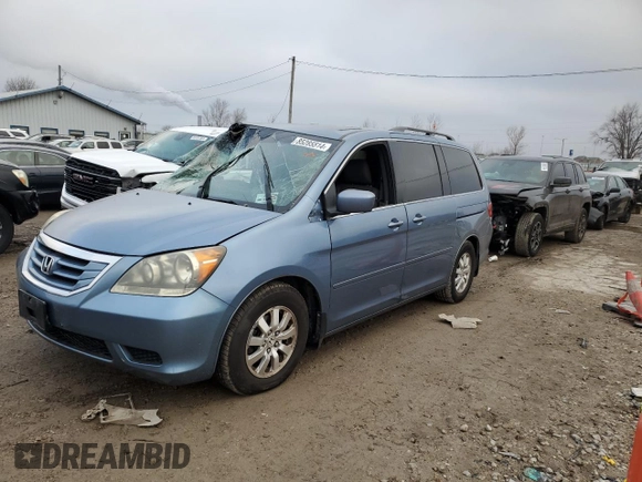 2010 Honda Odyssey EX-L z VIN 5FNRL3H7XAB059318, wystawiony jako Copart lot #85285514 z przebiegiem Nie podano mil oraz Szkoda całkowita • Salvage title. Historia ofert i sprzedaży dostępna na DreamBid. Obrazek 1.
