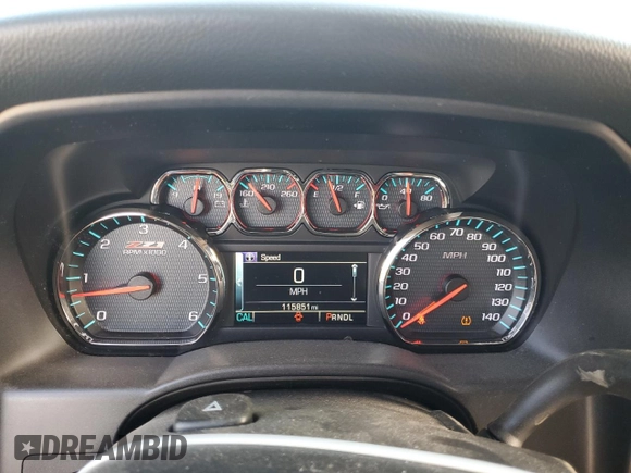 2017 Chevrolet Silverado 1500 LT with VIN 3GCUKREC7HG170799, listed as a Copart auction lot 51337575 with 115,851 mi miles and Salvage Title. Bid and sale history available at DreamBid. Image 9.
