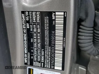 2020 Mercedes-Benz GLC 300 with VIN W1N0G8DB0LF809014, listed as a Copart auction lot 63771045 with 54,110 mi miles and Salvage title. Bid and sale history available at DreamBid. Image 13.