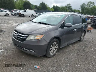 2014 Honda Odyssey EX-L with VIN 5FNRL5H63EB107752, listed as a Copart auction lot 55956355 with 208,279 mi miles and Clean title. Bid and sale history available at DreamBid. Image 1.