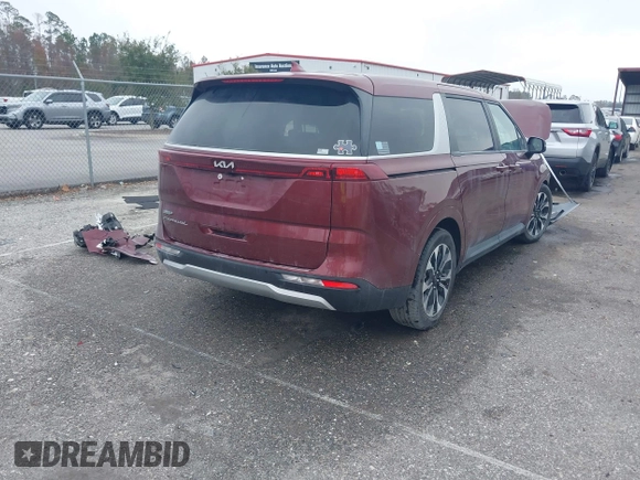 2022 Kia Carnival EX with VIN KNDNC5H36N6097184, listed as a IAAI auction lot 41024289 with 58,722 mi miles and . Bid and sale history available at DreamBid. Image 4.