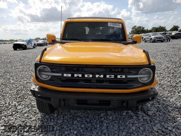 2021 Ford Bronco with VIN 1FMEE5BP5MLA90132, listed as a Copart auction lot 51509545 with 22,742 mi miles and Salvage Title. Bid and sale history available at carsss.com. Image 5.
