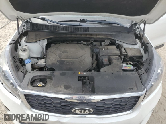 2019 Kia Sorento LX z VIN 5XYPG4A55KG491450, wystawiony jako Copart lot #53295675 z przebiegiem 83 042 mil mil oraz Nie do naprawy • Non repairable. Historia ofert i sprzedaży dostępna na DreamBid. Obrazek 11.