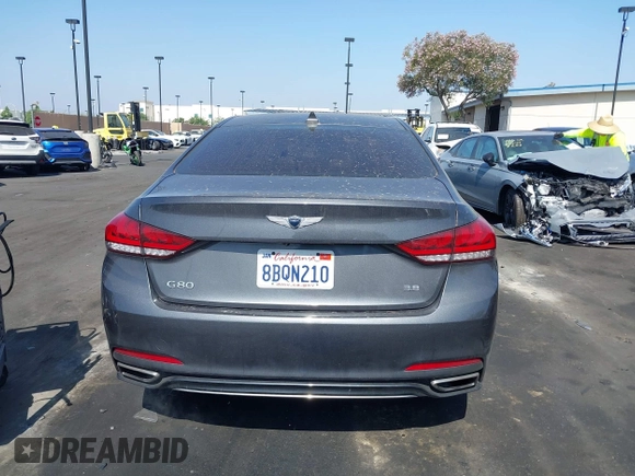 2018 Genesis G80 3.8L with VIN KMHGN4JE8JU257690, listed as a IAAI auction lot 42539996 with 50,619 mi miles and . Bid and sale history available at DreamBid. Image 17.
