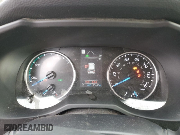 2021 Toyota RAV4 Hybrid LE with VIN 4T3MWRFV7MU048703, listed as a Copart auction lot 44434375 with 30,443 mi miles and Salvage Title. Bid and sale history available at carsss.com. Image 9.