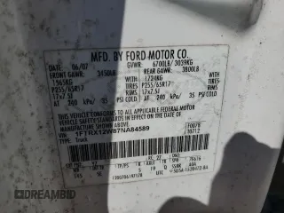 2007 Ford F-150 STX with VIN 1FTRX12W87NA84589, listed as a Copart auction lot 50935215 with Not Provided miles and Non Repairable. Bid and sale history available at DreamBid. Image 12.