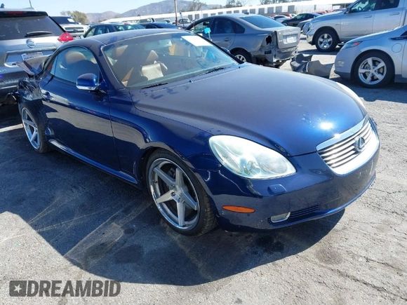 2005 Lexus SC with VIN JTHFN48Y550070516, listed as a IAAI auction lot 41663781 with Not Provided miles. Bid and sale history available at carsss.com. Image 1.