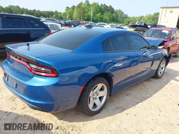 2021 Dodge Charger Police with VIN 2C3CDXAT3MH684776, listed as a IAAI auction lot 42383536 with 28,799 mi miles and . Bid and sale history available at DreamBid. Image 4.