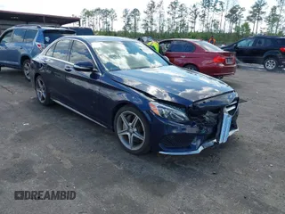 2015 Mercedes-Benz C-Class C 300 with VIN 55SWF4JB2FU088476, listed as a IAAI auction lot 41913454 with 145,179 mi miles. Bid and sale history available at carsss.com. Image 1.
