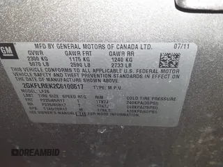 2012 GMC Terrain SLE-1 with VIN 2GKFLREK2C6100617, listed as a IAAI auction lot 41637248 with 131,008 mi miles. Bid and sale history available at carsss.com. Image 9.