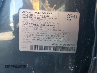 2016 Audi Q5 Premium Plus with VIN WA1L2AFP0GA049568, listed as a Copart auction lot 52591955 with 141,736 mi miles and Clean Title. Bid and sale history available at carsss.com. Image 13.
