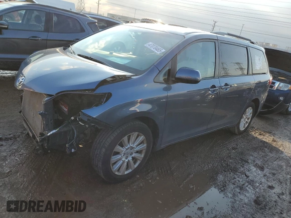 2017 Toyota Sienna LE with VIN 5TDJZ3DC8HS148910, listed as a Copart auction lot 47070465 with 87,024 mi miles and Salvage Title. Bid and sale history available at carsss.com. Image 1.