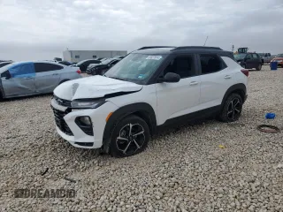 2023 Chevrolet TrailBlazer RS with VIN KL79MUSL9PB000763, listed as a Copart auction lot 83827614 with 0 mi miles and Salvage Title. Bid and sale history available at carsss.com. Image 1.