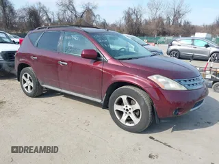 2007 Nissan Murano S with VIN JN8AZ08W67W600245, listed as a IAAI auction lot 41804161 with 144,554 mi miles and . Bid and sale history available at DreamBid. Image 1.