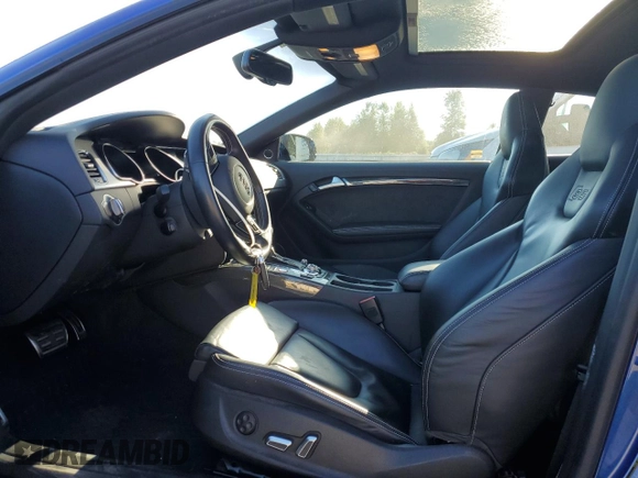 2017 Audi S5 Premium Plus with VIN WAUC4AFR6HA000410, listed as a Copart auction lot 68983714 with 40,504 mi miles and Salvage Title. Bid and sale history available at carsss.com. Image 7.