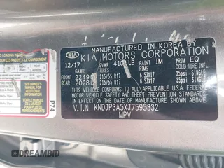 2018 Kia Soul + with VIN KNDJP3A5XJ7595332, listed as a IAAI auction lot 42024222 with 100,163 mi miles and . Bid and sale history available at DreamBid. Image 9.