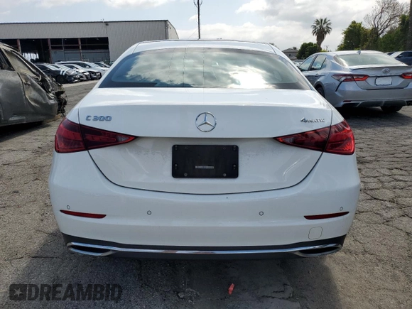 2024 Mercedes-Benz C 300 with VIN W1KAF4HB7RR229936, listed as a Copart auction lot 54760805 with Not Provided miles and Clean Title. Bid and sale history available at DreamBid. Image 6.
