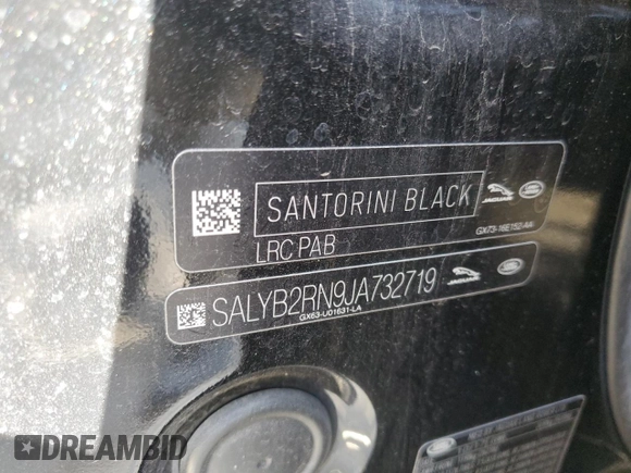2018 Land Rover Range Rover Velar S with VIN SALYB2RN9JA732719, listed as a Copart auction lot 48309385 with 65,712 mi miles and Salvage title. Bid and sale history available at DreamBid. Image 15.