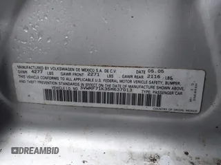 2005 Volkswagen Jetta 2.5L с VIN 3VWRF71K35M637013, выставлен на аукционе IAAI как лот 40970119 с пробегом 214 426 миль миль и . История ставок и продаж доступна на DreamBid. Изображение 9.