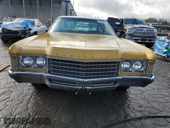 1971 Chevrolet Impala с VIN 1646911161106, выставлен на аукционе Copart как лот 80733654 с пробегом 53 185 миль миль и Списание • Salvage title. История ставок и продаж доступна на DreamBid. Изображение 5.