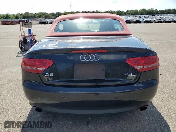 2011 Audi A5 Premium Plus with VIN WAULFAFH2BN017559, listed as a Copart auction lot 62380575 with 61,252 mi miles and Salvage title. Bid and sale history available at DreamBid. Image 6.