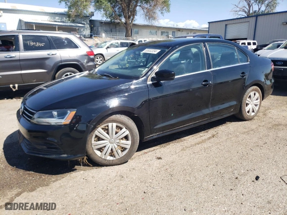 2017 Volkswagen Jetta 1.4T S with VIN 3VW2B7AJ3HM325234, listed as a Copart auction lot 65832334 with 57,668 mi miles and Salvage Title. Bid and sale history available at carsss.com. Image 1.