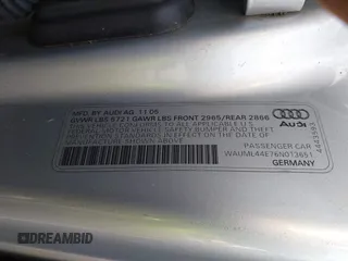 2006 Audi A8 4.2L с VIN WAUML44E76N013651, выставлен на аукционе IAAI как лот 42255365 с пробегом Не указан миль и . История ставок и продаж доступна на DreamBid. Изображение 9.