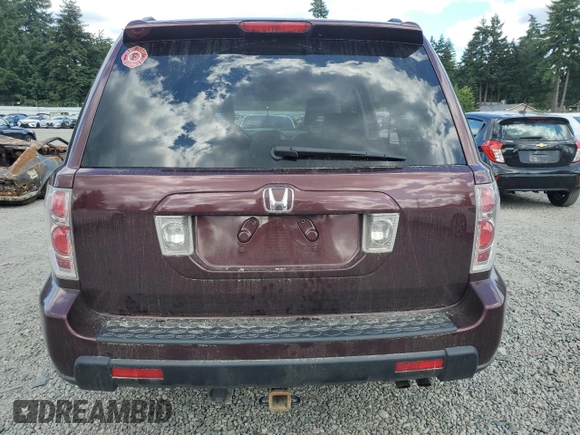 2008 Honda Pilot EX-L with VIN 5FNYF18578B022405, listed as a Copart auction lot 63423355 with 156,723 mi miles and Salvage title. Bid and sale history available at DreamBid. Image 6.